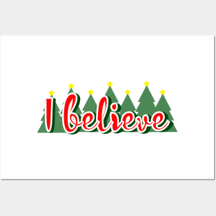 I Believe, Christmas, Holidays, Trees, Word Art Posters and Art